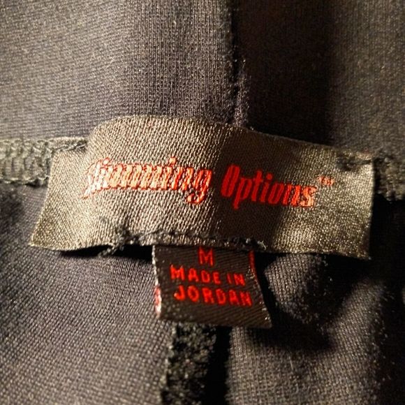 Slimming Options Black Stretch Knit Front Seam Pants Sz M - Picture 6 of 7